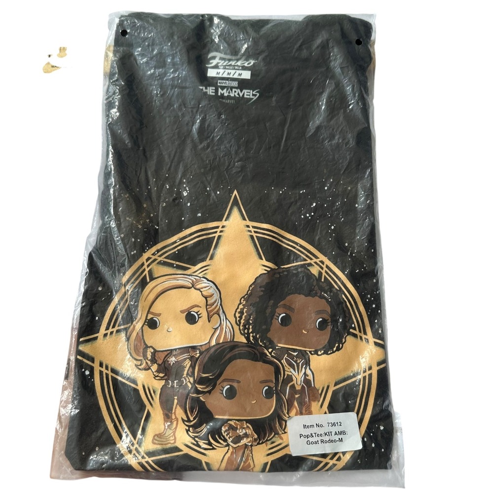 Funko‎ Marvels Pop Tee Kit Captain Marvel Ms Marvel Monica Rambeau Black M